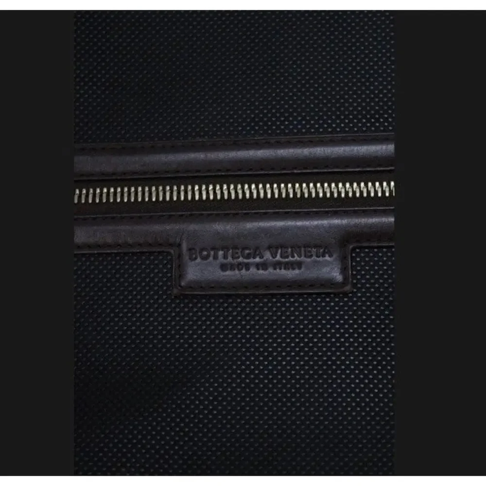 Bottega Veneta Fold Over/Shoulder Carry Black Garment Bag- PVC Leather